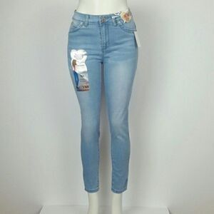 Ymi High Rise Womens Skinny Jeans Light Blue